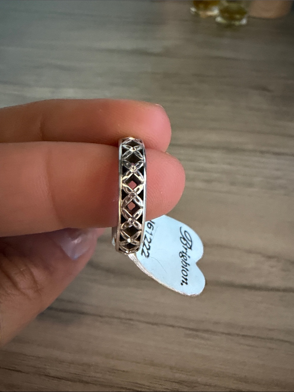 Brighton Silver Openwork Lattice Band Ring
